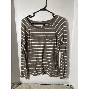 Express shirt, Brown Striped SZ XS long sleeve Light Weight